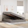 vidaXL Cama con almacenamiento y colch&oacute;n Taup&eacute; 160 x 200 cm Poli&eacute;ster