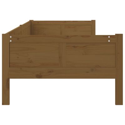 vidaXL Sofá cama de madera maciza de pino marrón miel 90x190 cm