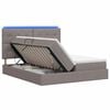 vidaXL Cama de almacenamiento LED con colch&oacute;n Topo 200 x 200 cm Tela
