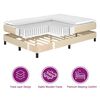 vidaXL Cama Box Spring LED con colch&oacute;n Crema 160 x 200 cm tela