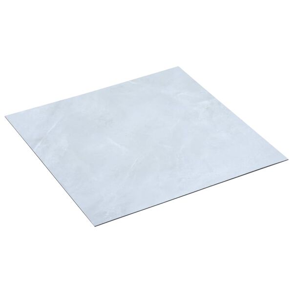 vidaXL Lamas para suelo autoadhesivas PVC m&aacute;rmol blanco 5,11 m&sup2;