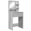 vidaXL Mesas de tocador de dormitorio Gris Sonoma 80 x 39,6 x 135 cm