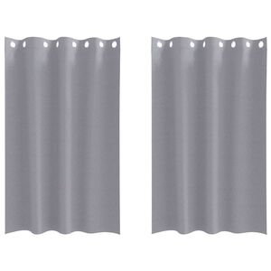 vidaXL Cortinas Opacas con Anillas 2 uds. Gris Claro 175 x 140 cm