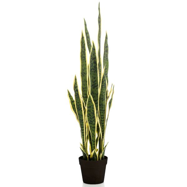 Emerald Sanseveria artificial con maceta de pl&aacute;stico 97 cm
