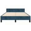 vidaXL Estructura de cama sin colch&oacute;n terciopelo azul oscuro 120x200cm