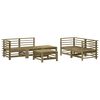 vidaXL Juego de muebles de jard&iacute;n 6 pzas madera de pino impregnada