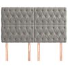 vidaXL Cabecero gris claro 160x7x118/128 cm terciopelo