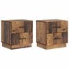 vidaXL Armario de Noche 2 pcs Madera envejecida 43 x 34,5 x 44,5 cm