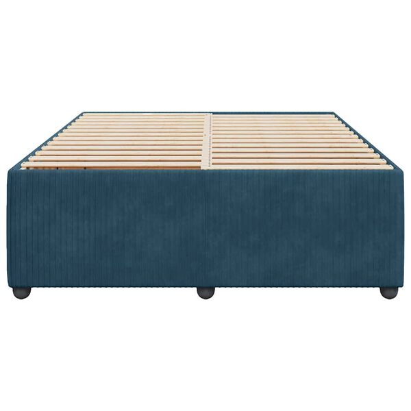 vidaXL Estructura de cama de terciopelo azul 140x200 cm