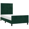 vidaXL Estructura cama sin colch&oacute;n terciopelo verde oscuro 100x200 cm