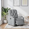 vidaXL Sill&oacute;n reclinable el&eacute;ctrico tela gris claro