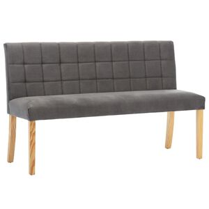 vidaXL Banco de terciopelo gris 140 cm