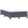 vidaXL Cama box spring con colch&oacute;n terciopelo gris oscuro 120x220 cm