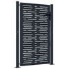 vidaXL Puerta de jard&iacute;n antracita 100x150 cm acero dise&ntilde;o cuadrado