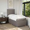 vidaXL Cama box spring con colch&oacute;n tela gris taupe 100x200 cm