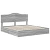 vidaXL Cama con almacenamiento con cabecera Gris Sonoma 200 x 200 cm