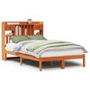 vidaXL Cama con estanter&iacute;a sin colch&oacute;n madera maciza marr&oacute;n 120x200cm