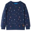 Sudadera infantil azul marino m&eacute;lange 116