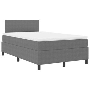 vidaXL Cama Box Spring LED Gris claro y . 120 x 190 cm Tela de Pana