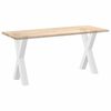 vidaXL Patas para mesa de comedor en forma de X (2 unidades), color blanco, 50 x (72-73) cm, acero