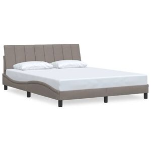 vidaXL Estructura de cama sin colch&oacute;n Hanko tela gris taupe 160x200 cm