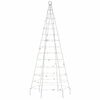 vidaXL &Aacute;rbol de Navidad en asta de bandera 200 LED de colores 180 cm