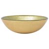 vidaXL Lavabo de vidrio templado 42 cm dorado