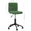 vidaXL Sillas de comedor giratorias 2 unidades terciopelo verde oscuro