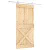 vidaXL Puerta Corredera Natural y Blanco 95 x 210 cm
