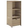 vidaXL Armario de almacenaje de jard&iacute;n rat&aacute;n PE beige 50x55x115 cm