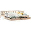 vidaXL Sof&aacute; cama nido con cajones sin colch&oacute;n 80x200 cm