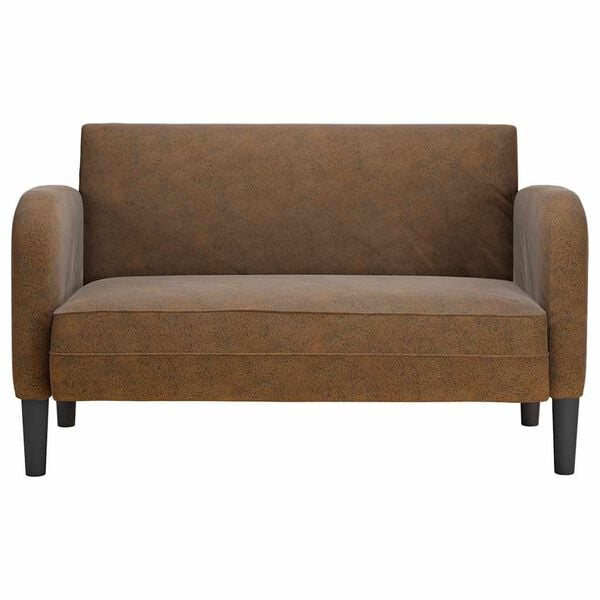 vidaXL Sof&aacute; Loveseat Marr&oacute;n 110 cm Cuero Sint&eacute;tico