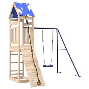 vidaXL Parque infantil de exterior de madera maciza de pino