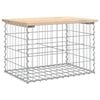vidaXL Banco de jard&iacute;n dise&ntilde;o gaviones madera maciza pino 63x44x42 cm