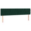 vidaXL Cama box spring con colch&oacute;n terciopelo verde oscuro 200x200 cm