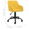 vidaXL Sillas de comedor giratorias 4 unidades tela amarillo