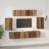 vidaXL Conjunto de mueble de TV Montaje en la pared 6 pcs Madera Vieja