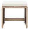 vidaXL Set comedor de jard&iacute;n 15 piezas y cojines rat&aacute;n sint&eacute;tico beige