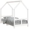vidaXL Estructura de cama para ni&ntilde;os madera de pino blanco 80x160 cm