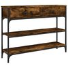 vidaXL Mesa consola madera de ingenier&iacute;a roble ahumado 100x25x75 cm