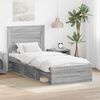vidaXL Estructura de cama con cabecera Gris Sonoma 90 x 190 cm