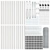 vidaXL Poste de Valla Plateado 50 x 0,5 m (malla de 25 mm) Acero