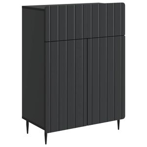 vidaXL Aparador con caj&oacute;n Negro 66 x 34,5 x 92 cm Madera de Ingenier&iacute;a