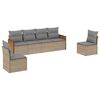 vidaXL Juego de sof&aacute;s jard&iacute;n con cojines 6 pzas rat&aacute;n sint&eacute;tico beige