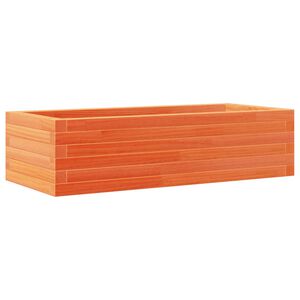 vidaXL Jardinera de madera maciza pino marr&oacute;n cera 90x40x23 cm