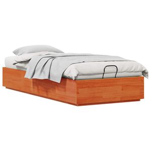 vidaXL Estructura de Cama Ottoman Marr&oacute;n Cera 80 x 200 cm Pino macizo