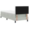 vidaXL Cama Box Spring LED con LED Gris Claro 80 x 200 cm Terciopelo
