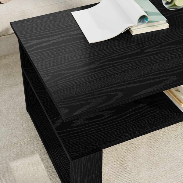 vidaXL Mesa de Caf&eacute; Roble Negro 90 x 50 x 40 cm Madera de ingenier&iacute;a