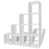 vidaXL Estanter&iacute;a librer&iacute;a en forma de escalera 142 cm blanca