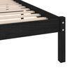vidaXL Estructura de cama sin colch&oacute;n madera maciza negro 100x200 cm